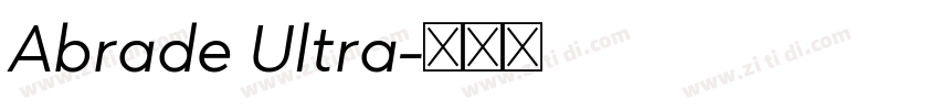 Abrade Ultra字体转换